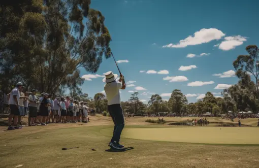 golfers playing golf